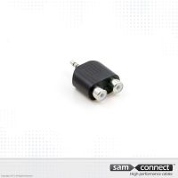 Connecteur 2x RCA vers mini Jack 3.5mm, f/m