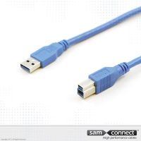 Câble USB A vers USB B 3.0, 1 m, m/m