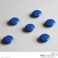 Set d'aimants en verre de 20mm bleu (6 pcs)