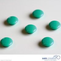 Set d'aimants en verre de 20mm vert (6 pcs)