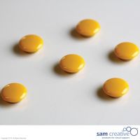Set d'aimants en verre de 20mm jaune (6 pcs)