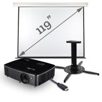 Package Deal Cinéma Full-HD Ecran Manuel 119"
